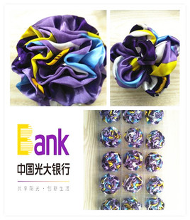 光大银行胸花头花 光大总行分行柜台窗口服务接待人员胸花礼宾花