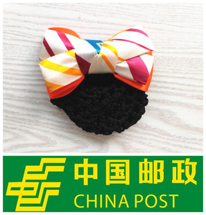 中国邮政储蓄银行网点员工职业装头花发网兜头饰 邮储LOGO发网