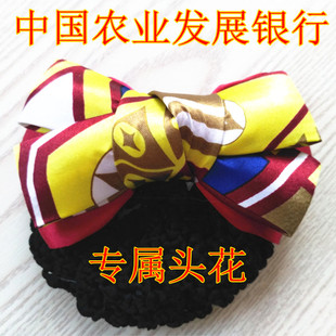 中国农业发展银行头花盘发网兜金融机构头花胸花丝巾领结领带