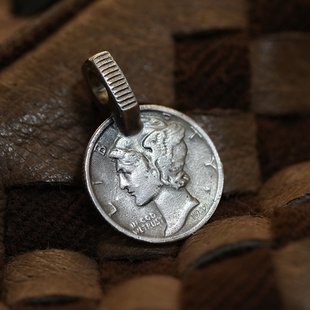 【溪迟】Larry Smith小飞侠银币吊坠 银币改制吊坠 余文乐同款