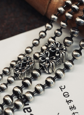 【溪迟】 Lone OnesChrome 925银项链Necklace 4mm球链sizeM