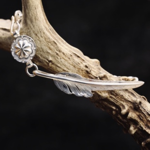 【溪迟】LARRYSMITH 风切羽毛 925银手链 余文乐款日系手链