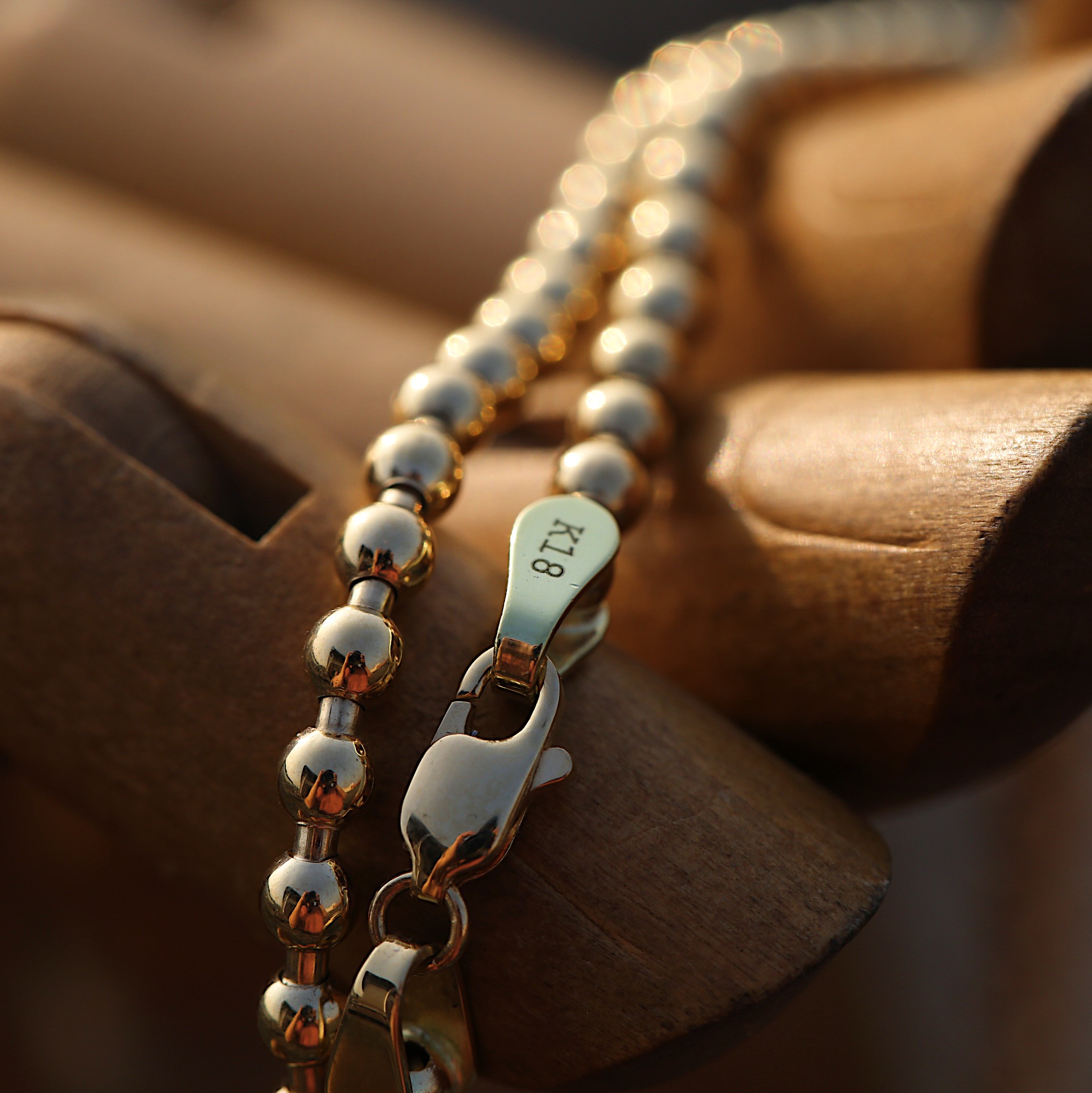 【溪迟】stoplight18k金圆珠链