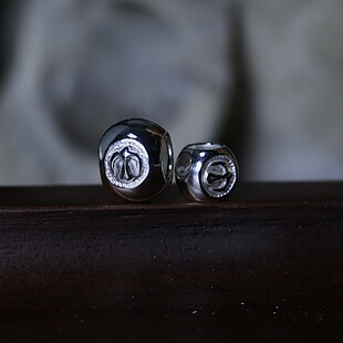 【溪迟】菊地健kenkikuchi 鹰戳 实心银珠 925纯银散珠羽毛隔珠