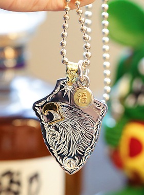 酋长24K贴金羽冠18K金嘴鹰饼