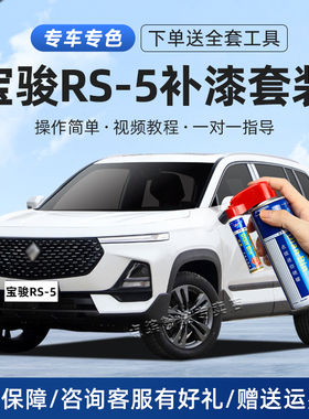 宝骏RS5补漆笔星皓白星焰红星晖银星云紫色汽车漆划痕修复自喷漆