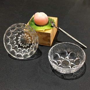 料理前菜八寸碟甜品水果碟酱油小料小菜多用碟 进口水晶玻璃日式