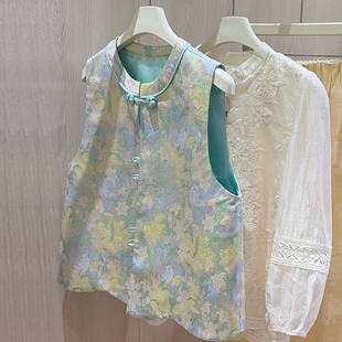 绿野仙踪新中式 高级感轻奢百搭马甲上衣 国风马夹背心女2026春秋季