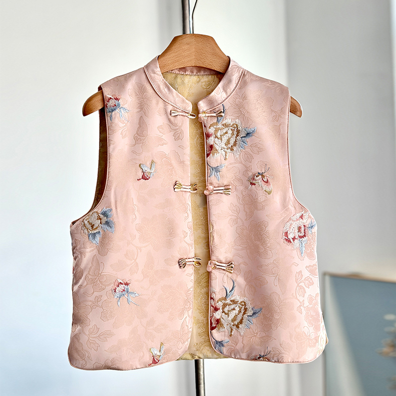 新中式马甲女年轻款刺绣改良唐装2025春秋高级感国风盘扣外穿背心