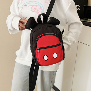新款 幼儿园书包卡通儿童书包女童米老鼠小手挂饰背包童趣双肩