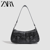 正品 2025新款 包包女复古潮流法棍包通勤单肩包高级感百搭腋下包