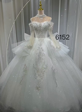 AGMC正品出口法国同款气质婚纱新娘均码齐地拖尾拍照礼服