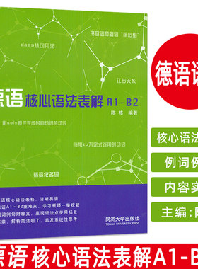 德语核心语法表解A1-B2 陈栋编 德语高频语法 备战德语考试 同济大学出版社9787576519082