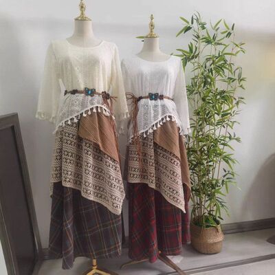 夏季镂空针织衫上衣不规则流苏上衣春夏新款现货批发针织衫上衣