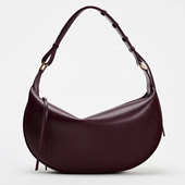 ZA家2025新款 时尚 高级质感百搭椭圆形单肩斜挎手提通勤腋下饺子包