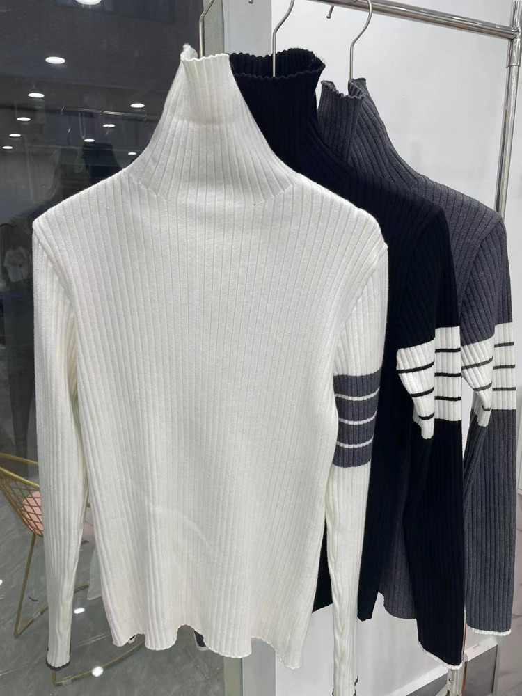 针织衫套头针织打底衫半高领
