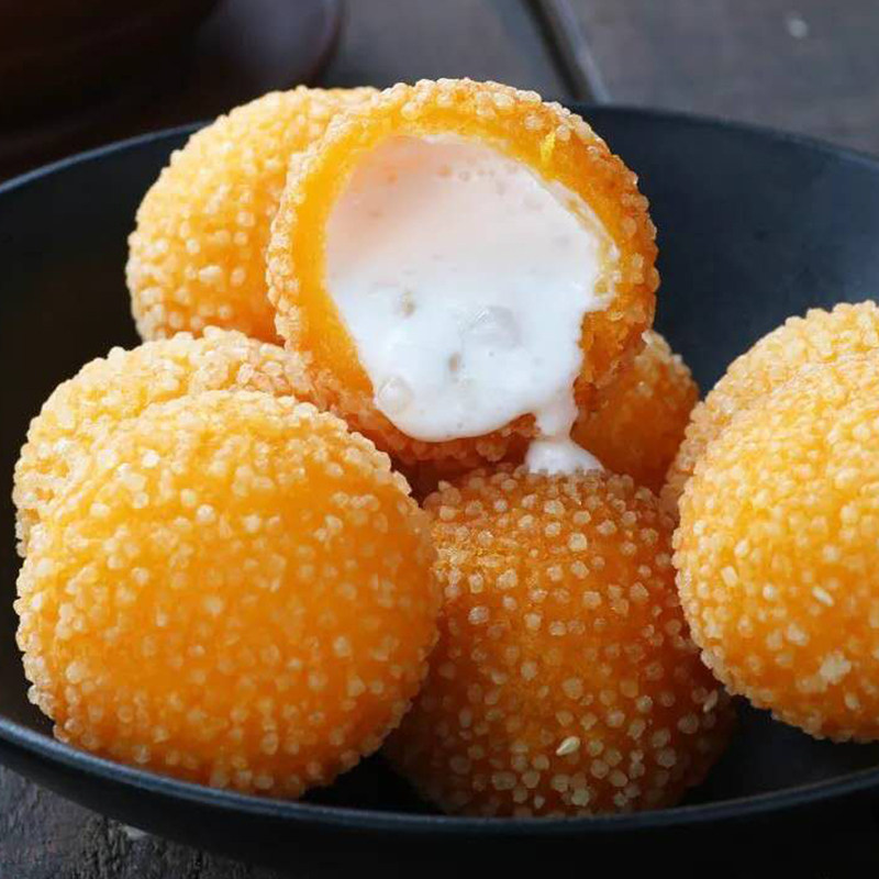 椰汁流心球网红油炸西餐点心半成品甜点速冻椰汁西米球300克10个