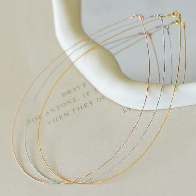 S925纯银男女款玉石配件项链项圈