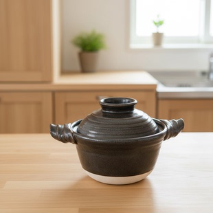 进口纯手工家用双盖米饭锅煲汤砂锅熬粥土锅耐高温 日本独步炎原装