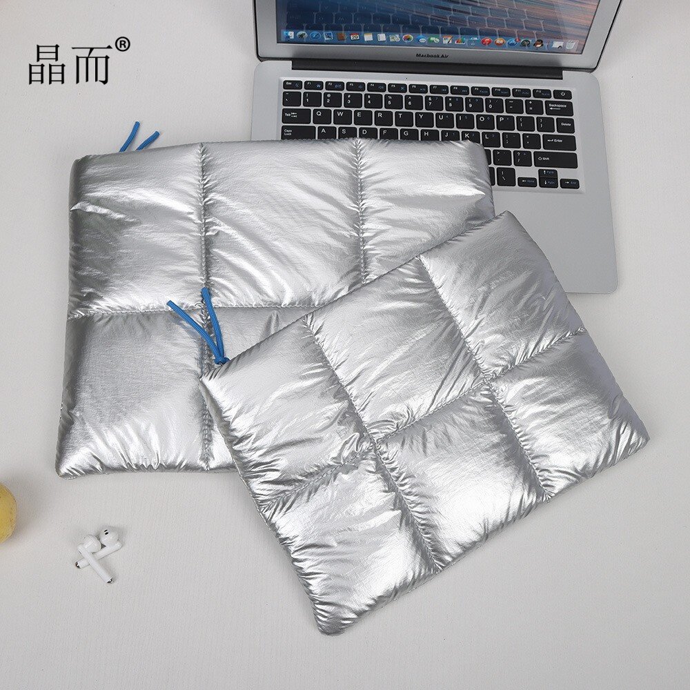 晶而太空棉手提手拿电脑包百搭单肩斜挎包平板PAD收纳包保护套潮