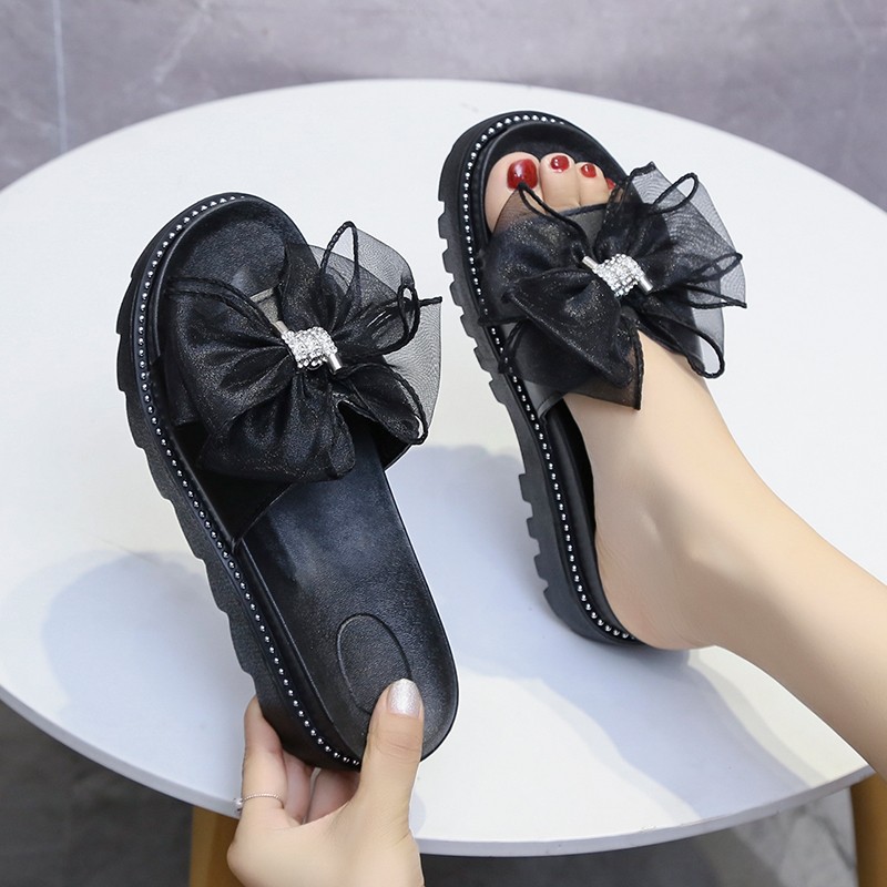 2024年爆款新款夏季外穿防滑ins风网红增高厚底时尚超火女凉拖鞋