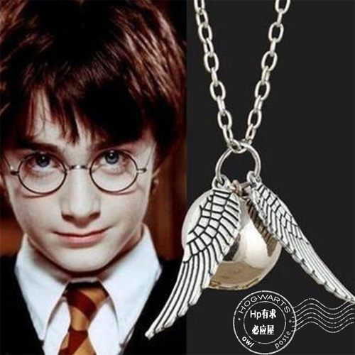 哈利波特周边霍格沃茨金金色项链