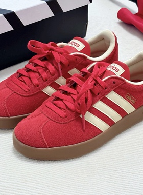 adidas 阿迪达斯Vl Court Classic红T男女低帮休闲德训板鞋KK3774