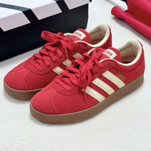 adidas 阿迪达斯Vl Court Classic红T男女低帮休闲德训板鞋KK3774