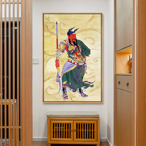 关公画像关羽关二爷挂画武圣关云