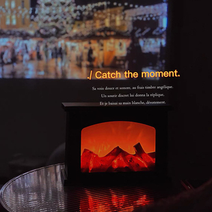 生日礼物女生秋冬送闺蜜壁炉仿真火焰小夜灯装饰摆件氛围感实用