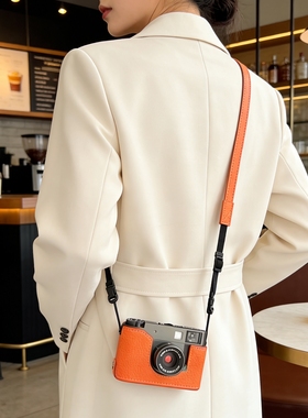 适用富士xhalf保护套全包X-half防刮底座半格胶片机皮套挂绳配件