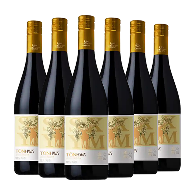 通化葡萄酒 山葡萄汽酒 黄鹿款 7度720ml*6瓶  甜型红酒 微醺甜酒