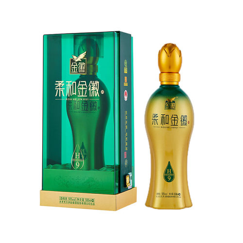 金徽 柔和H9 浓香型白酒 50度 500ml*1瓶/4瓶 整箱装