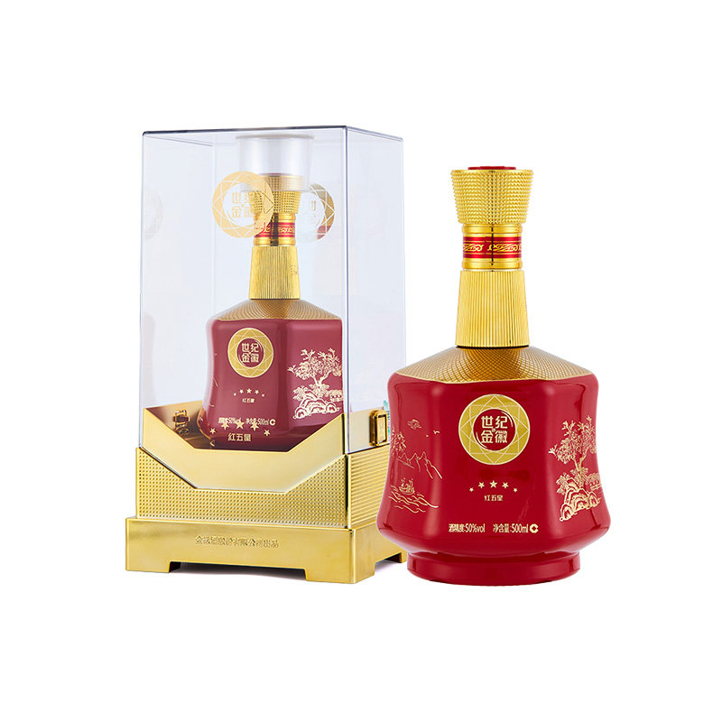 金徽 世纪金徽红五星 50度 500ml*1瓶/4瓶整箱/500ml*2瓶礼盒装图片