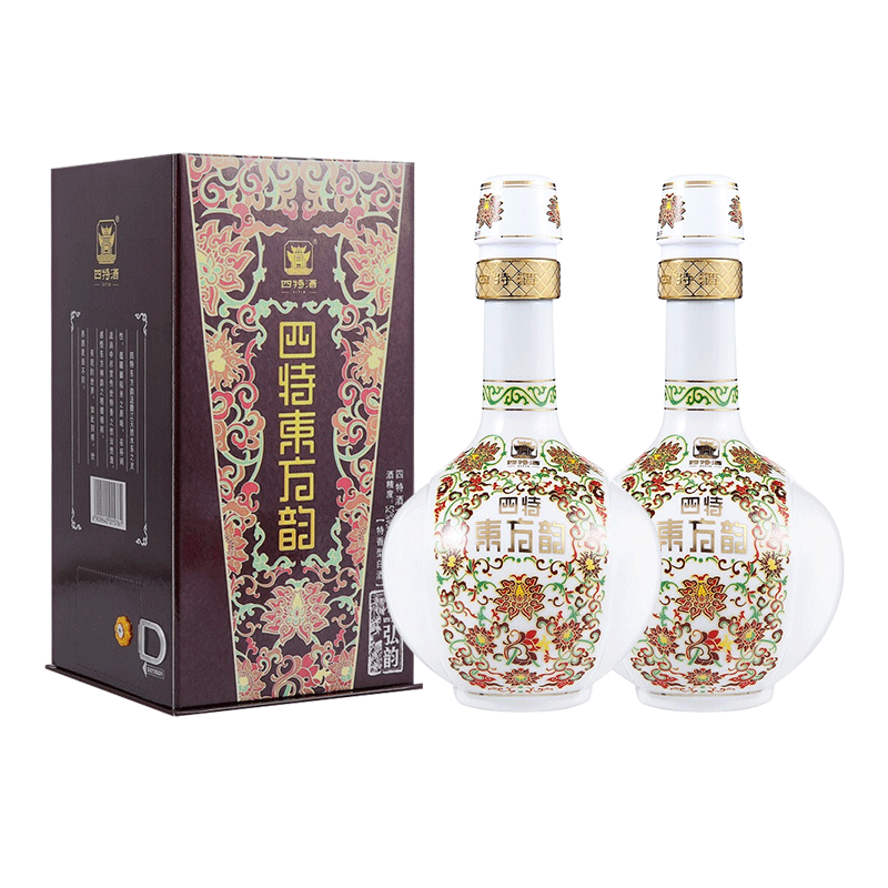 江西四特酒东方韵弘韵52度500ml*2瓶特香型白酒官方授权旗舰店