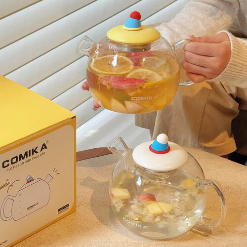 comika玻璃茶壶可爱帽子壶
