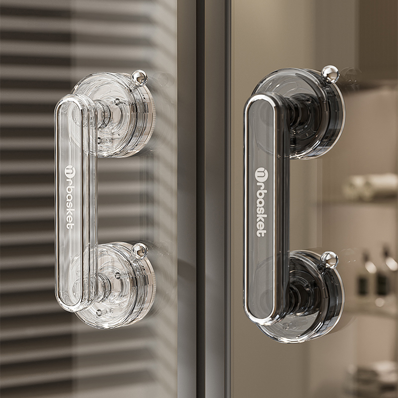 把手免打吸盘孔玻璃门卫生间淋浴房推拉门手柄冰箱窗户橱柜门拉手