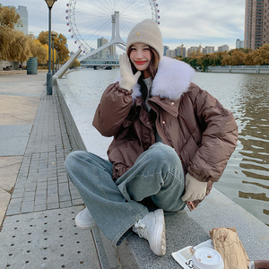 现货【有买秀】50绒大毛领短款羽绒服228-A523-P250控368图片