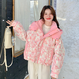 【新品数据好】定制印花连帽50绒羽绒服B228-A661-P275控388，女装羽绒服，浙宝228