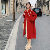 【大量现货】低价跑量长款毛呢外套呢子大衣228-A105-P140控218，女装毛呢外套，天丽