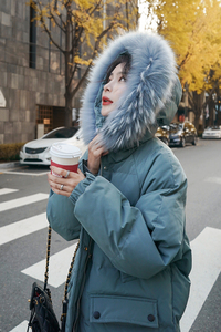 现货 跑量款 冬季新款中长款大毛领衣服228-883-P135控198图片