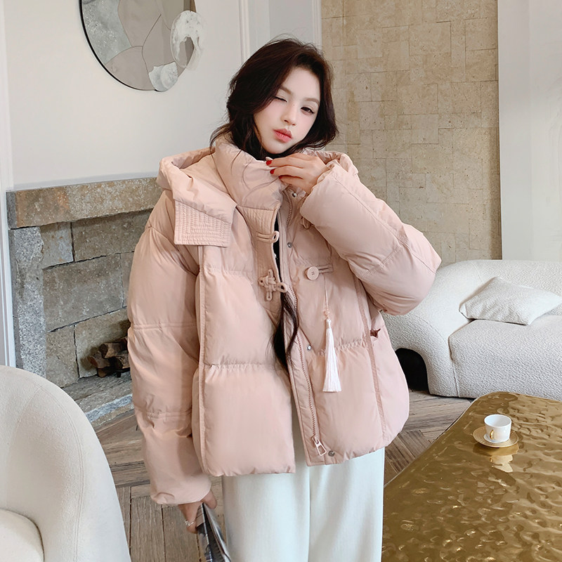 现货【新品】奶fufu粉色盘扣加厚羽绒服B228-A598-P250控368,女装羽绒服,浙宝228