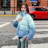 【蓝色现货粉色不做】50绒渐变色短款羽绒服B228-A653-P250控378，女装羽绒服，浙宝228