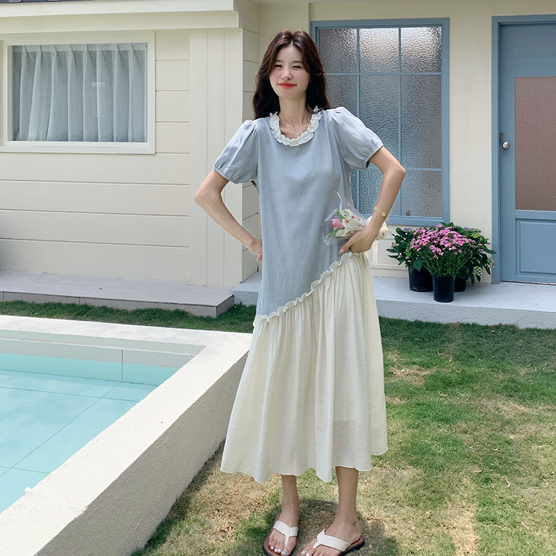 【大货】新品2026夏季拼色连衣裙A642-P135-K198,女装连衣裙,浙宝228