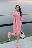 现货有买秀夏季新款粉色POLO连衣裙228-A163-P105控158，女装连衣裙，浙宝228