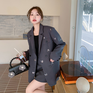 【现货】2026春装刺绣西装+半身裙两件套装B228-A615-P170控278，女装套装/套裙，浙宝228