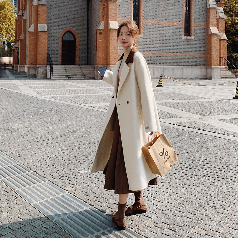 现货高品质70毛双面羊绒大衣B228-A503-P255控398，女装双面呢大衣，浙宝228