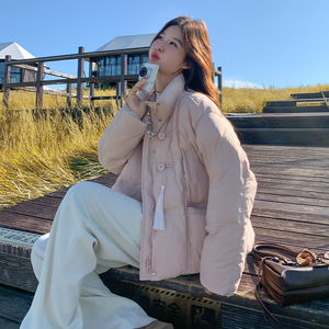 【新品现货】奶fufu粉色盘扣立领50绒羽绒服B228-A654-P250控368图片