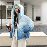 【新品现货】晕染渐变色50绒连帽羽绒服B228-A668-P265控388，女装羽绒服，浙宝228