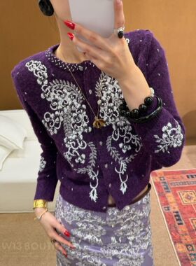 JACQUES WEI 26春夏系列 花卉珠绣羊毛休闲开衫 W13